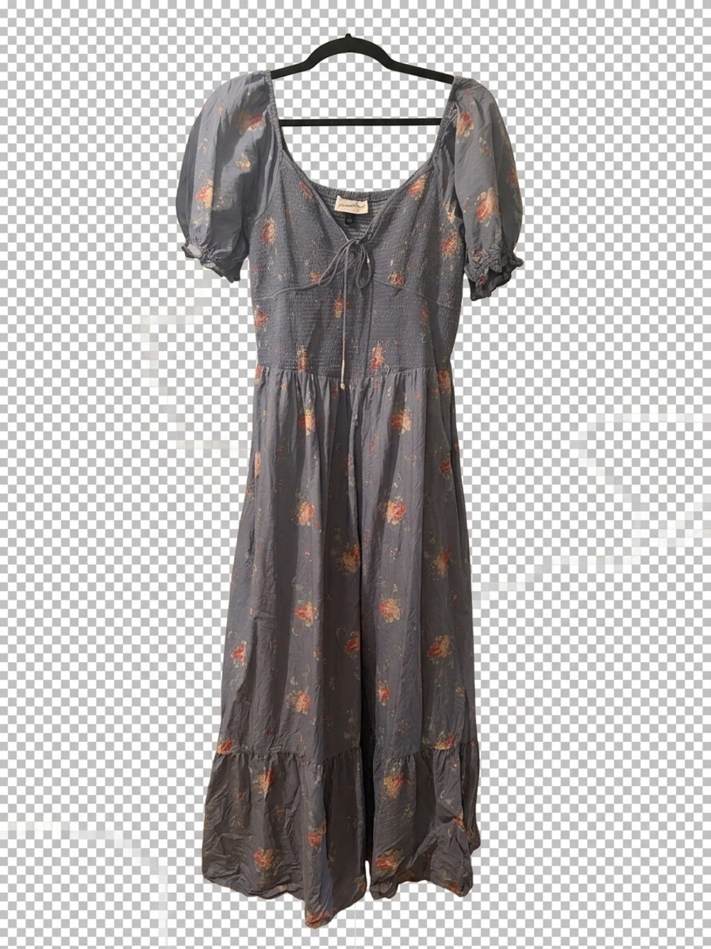 Universal Threads Western Puff Short sleeve Smocked Midi A-Line Dress